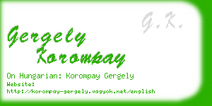 gergely korompay business card